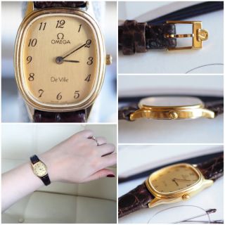 OMEGA 良品OMEGA オメガ 金張り 電池交換済クォーツ