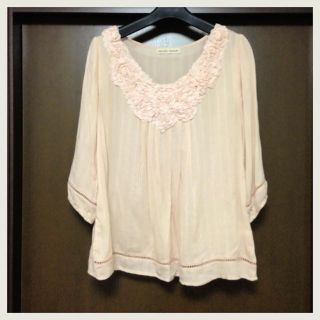 ナチュラルクチュール(natural couture)の♡お花モチーフ七分袖プルオーバー♡(シャツ/ブラウス(長袖/七分))