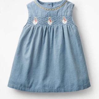 ボーデン(Boden)の【新品】boden  98㎝  コーデュロイ 雪だるまのワンピース(ワンピース)