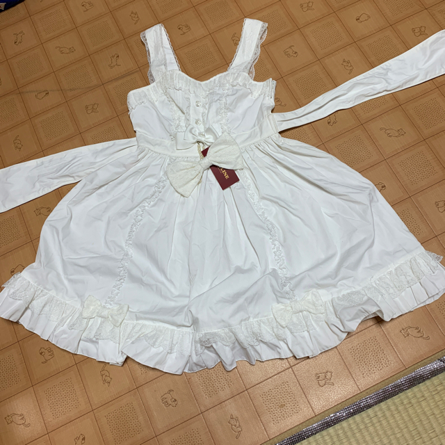 BODYLINE(ボディライン)のBODYLINE JSK ワンピース 白 ロリィタ ロリータ レディースのワンピース(ひざ丈ワンピース)の商品写真