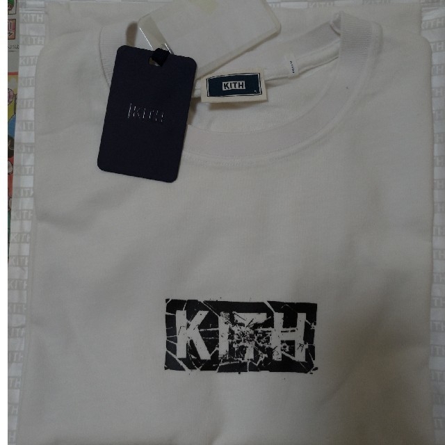 【Sサイズ】KITH SPLINTERED LOGO TEE - WHITE メンズのトップス(Tシャツ/カットソー(半袖/袖なし))の商品写真