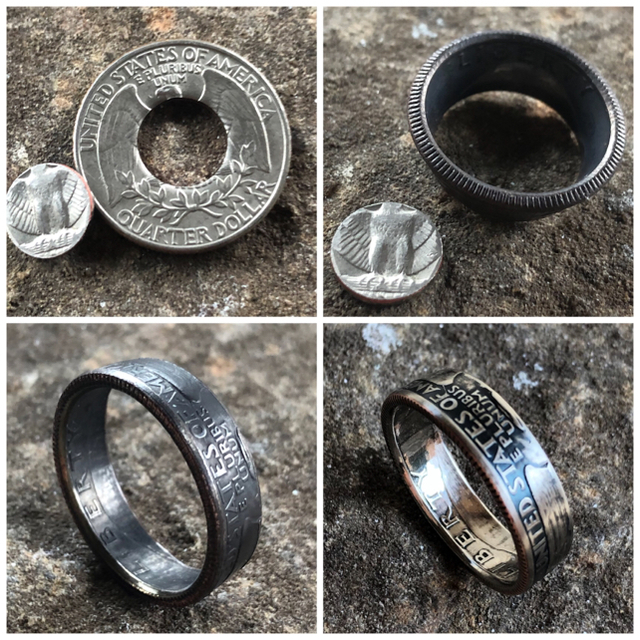 [aka様のルーム] 25セントコインリング 指輪 メンズのアクセサリー(リング(指輪))の商品写真