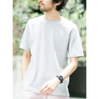 ナノユニバース(nano・universe)の【新品】nano・universe　ミニワッフルセミルーズTシャツ　Ｍサイズ(Tシャツ/カットソー(半袖/袖なし))