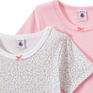 プチバトー(PETIT BATEAU)の12ans◎半袖肌着2枚組(下着)