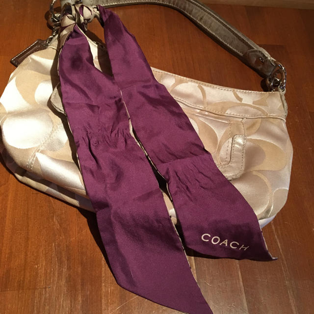 COACH(コーチ)のCOACH ツイリー パープル×グレー レディースのファッション小物(バンダナ/スカーフ)の商品写真