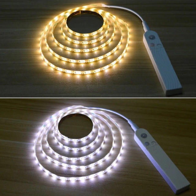 センサー LED テープ ライト 手元 夜間 ベット 電球色 3m 人感 屋内