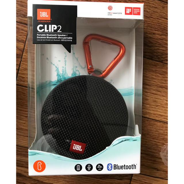 JBS(ジェイビーエス)のJBL CLIP+ Bluetoothスピーカー IPX5防水機能  スマホ/家電/カメラのオーディオ機器(スピーカー)の商品写真