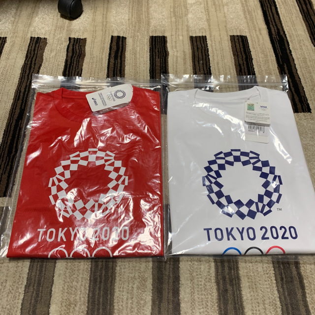 asics(アシックス)のアシックス■TOKYO2020オリンピックTシャツ2枚セット赤L＋白M メンズのトップス(Tシャツ/カットソー(半袖/袖なし))の商品写真