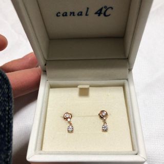 カナルヨンドシー(canal４℃)の4℃ ピアス k10 ピンクゴールド(ピアス)