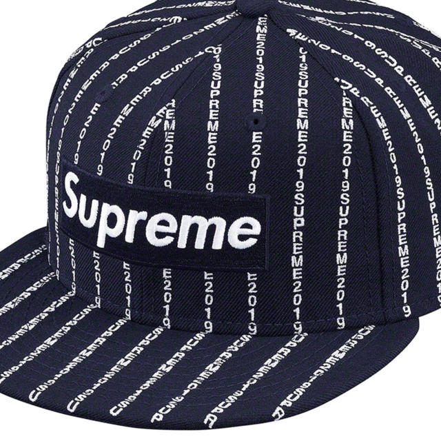 Text stripe New Era ネイビー  7 1/2