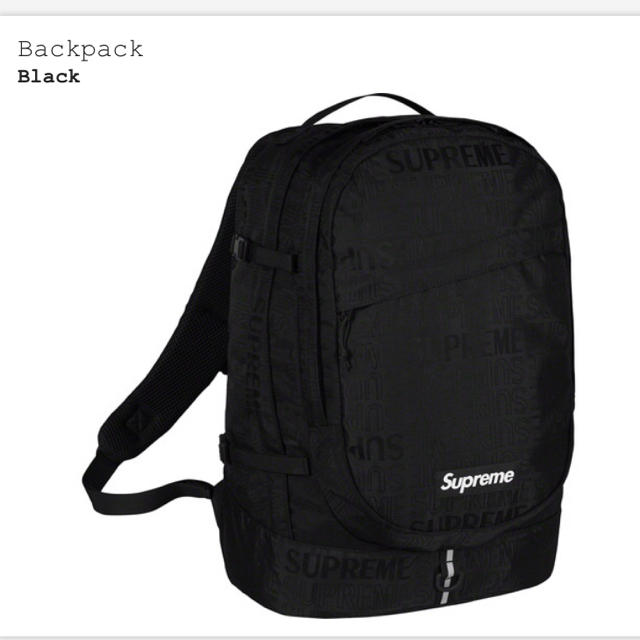 2019SS supreme Backpack Blackバッグパック/リュック