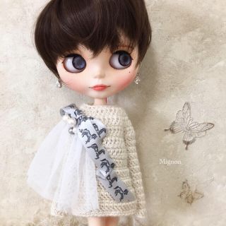 ＊sucré 木馬リボンワンピース＊ブライス アウトフィット no.100(人形)