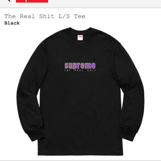 Supreme The Real Shit L/S Tee BLACK L