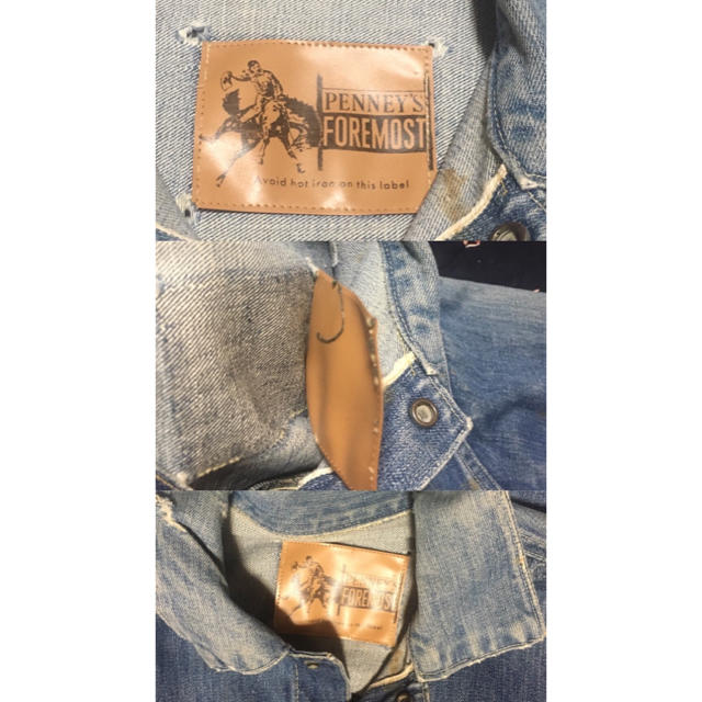 Levi's(リーバイス)のPENNEY'S FOREMOST 1st スナップボタン 稀少なタグ残存 メンズのジャケット/アウター(Gジャン/デニムジャケット)の商品写真