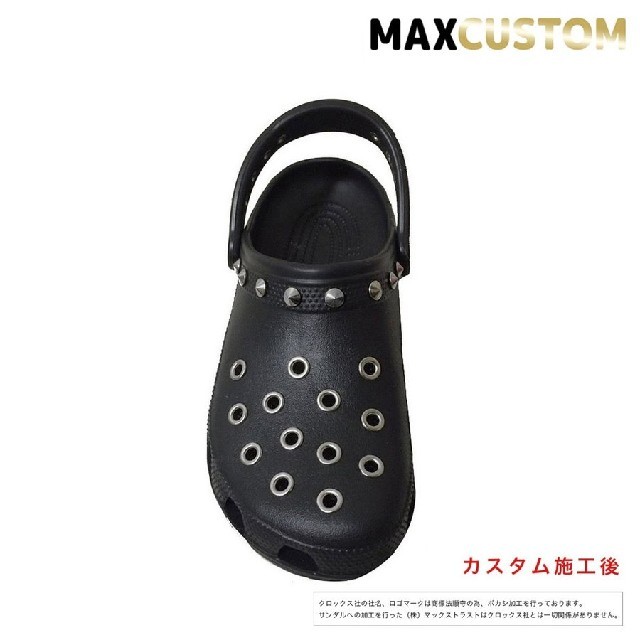 クロックス crocs パンク カスタム 黒 サイズ22～29cm 新品 2