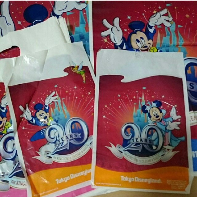 Disney ディズニー 買い物袋 ショッパー お土産袋 小分け用袋 Tdl 周年の通販 By ソーイング ディズニーならラクマ