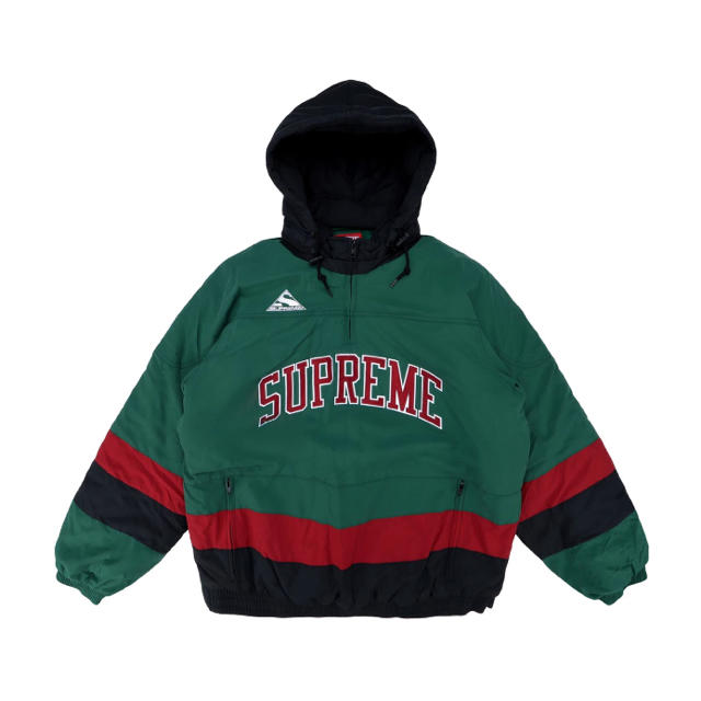 大人女性の Supreme XL green Pullover Hockey Puffy Supreme ナイロンジャケット 