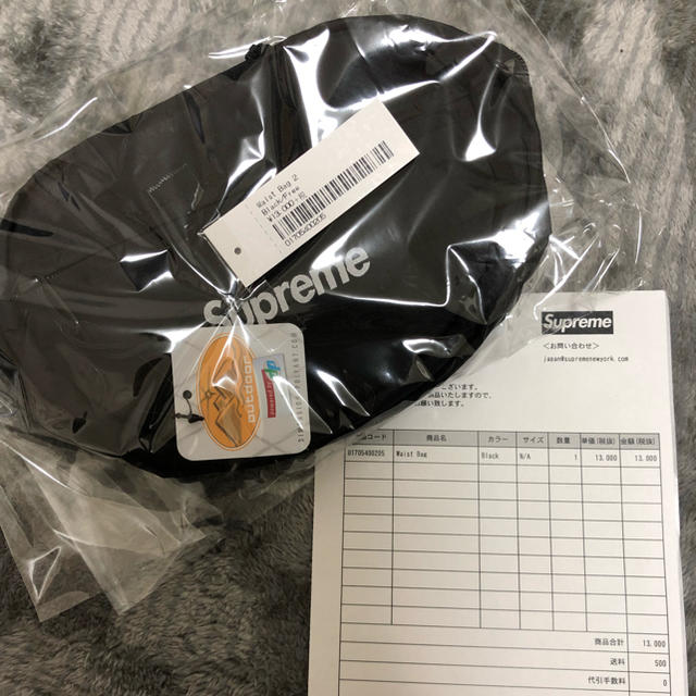 Supreme(シュプリーム)のsupreme waist bag black 18aw メンズのバッグ(ウエストポーチ)の商品写真