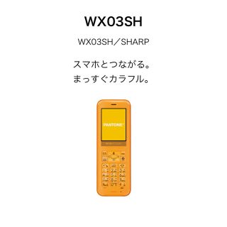 キョウセラ(京セラ)のスマホ子機Willcom ウィルコム PANTONE  WX03SH PHS(PHS本体)