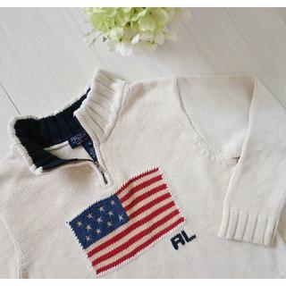 定番　ラルフローレン  星条旗　アメリカ　国旗　セーター　3T