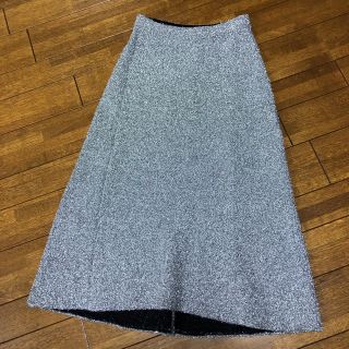 バレンシアガ(Balenciaga)のBALENCIAGA バレンシアガ シルバー ニット風 スカート サイズ38 (ロングスカート)