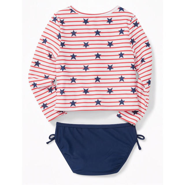 Old Navy(オールドネイビー)の新品★OLD NAVY 90cm 女の子水着 ラッシュガード アメリカ星条旗柄 キッズ/ベビー/マタニティのキッズ服女の子用(90cm~)(水着)の商品写真