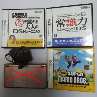 ニンテンドーDS(ニンテンドーDS)の任天堂DS Liteの充電器とソフト3本のセット(携帯用ゲーム機本体)