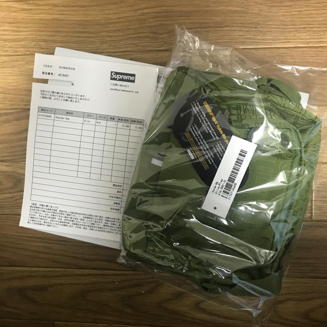 supreme 19ss shoulder bag green