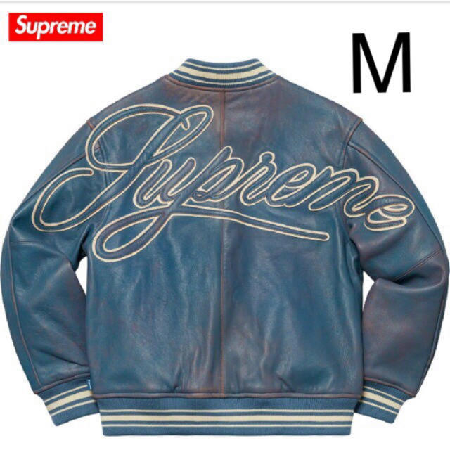 Supreme - zydSupreme Leather Varsity Jacket 19S