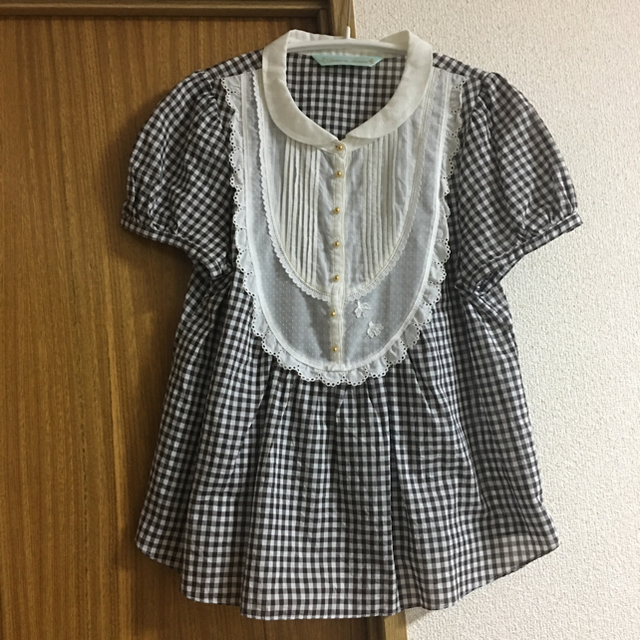 franche lippee(フランシュリッペ)の美品＊フランシュリッペ シェリーラファム ギンガムチェックブラウス レディースのトップス(シャツ/ブラウス(半袖/袖なし))の商品写真