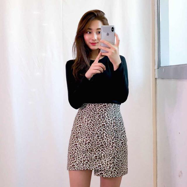 dholic(ディーホリック)のレオパード柄 ミニスカート 韓国ファッション レディースのスカート(ミニスカート)の商品写真