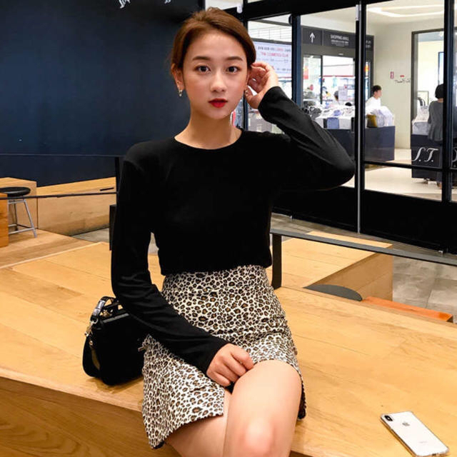 レオパード柄 ミニスカート 韓国ファッション