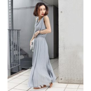 アメリヴィンテージ(Ameri VINTAGE)のAmeri ZOZOTOWN OPSHIRRING CHIFFON DRESS✨(ロングワンピース/マキシワンピース)