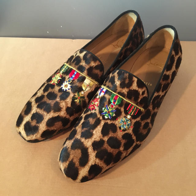 Christian Louboutin Loafers 26.5cmカラーレオパードLeopard