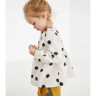 ザラキッズ(ZARA KIDS)のZARA ベビー ドット柄 トップス(ブラウス)