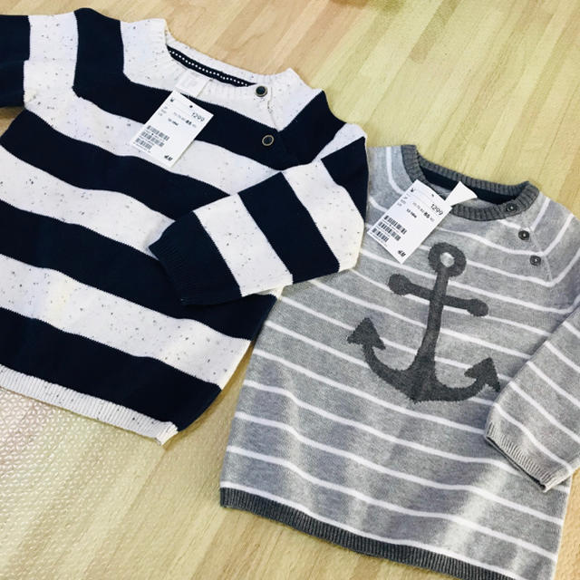 H&M(エイチアンドエム)のH&M ニットセット 新品未使用 キッズ/ベビー/マタニティのキッズ服男の子用(90cm~)(ニット)の商品写真