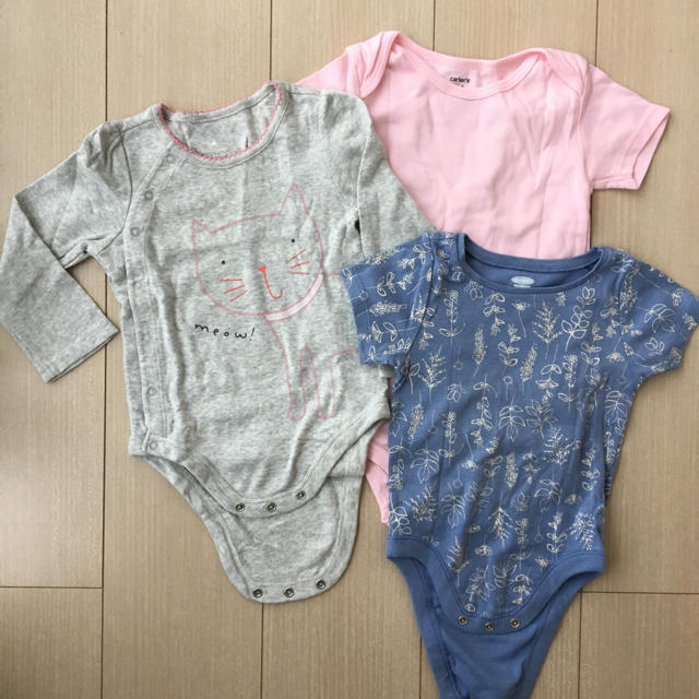 babyGAP(ベビーギャップ)のロンパース 3点 キッズ/ベビー/マタニティのベビー服(~85cm)(ロンパース)の商品写真