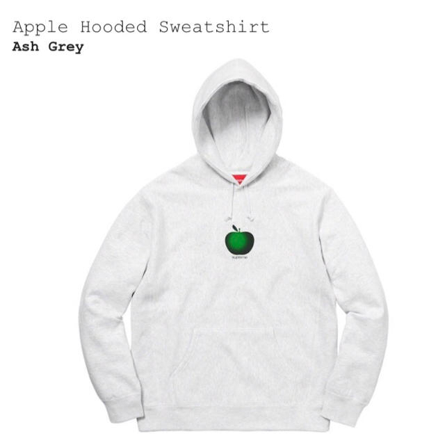 supreme apple hooded sweatshirt M グレー