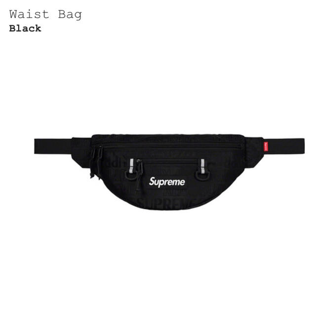 【即日発送可】Supreme Waist Bag 黒