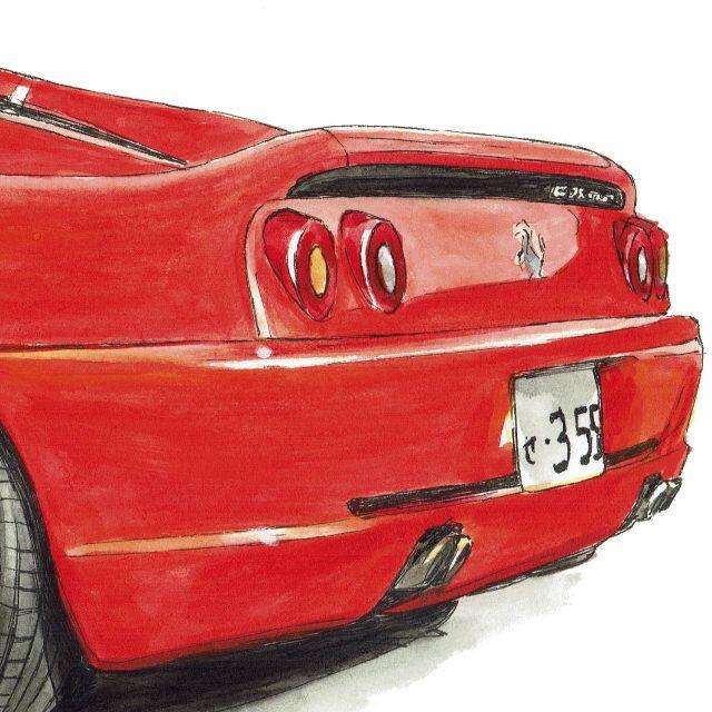 人気満点 Ferrari - 直筆サイン額装 フェラーリF355限定版画 GC-1092 F1