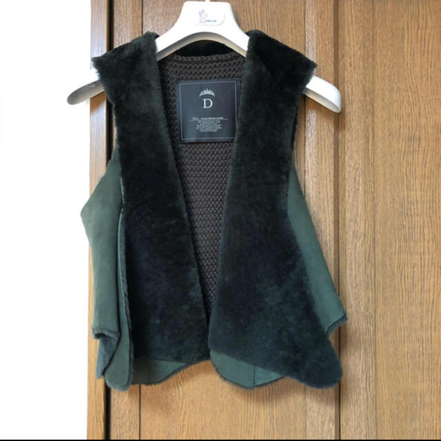 ナチュラルネイビー 送料込♡ほぼ新品美品♡ダブスタ♡ムートンベスト