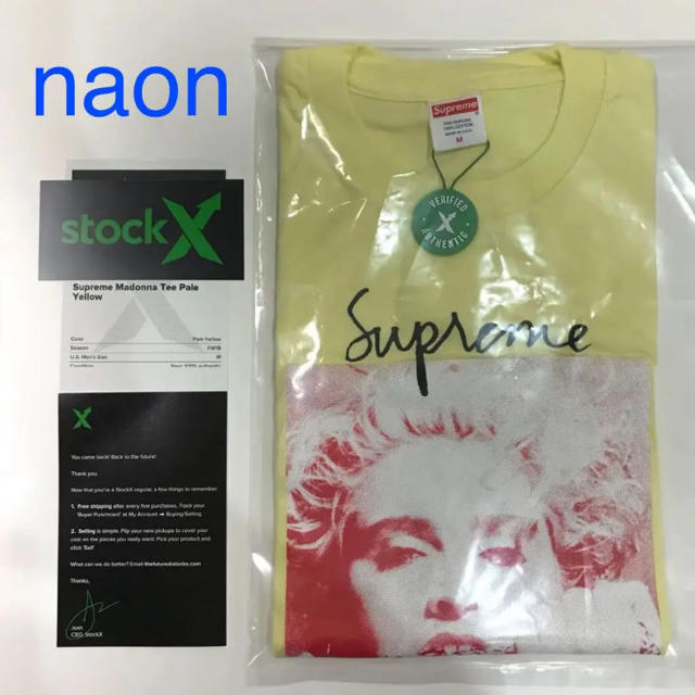 シュプリーム madonna tee M 黄色 新品未使用