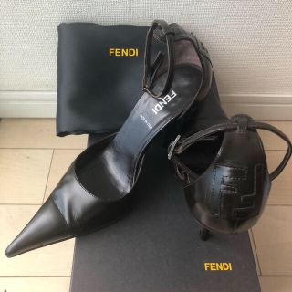 フェンディ(FENDI)の【iwa様専用】フェンディ FENDI パンプス 23.5 36.5 ブラウン(ハイヒール/パンプス)