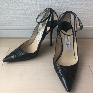 ジミーチュウ(JIMMY CHOO)のジミーチュウ 靴 エナメル ストラップ パンプス 23 36.5 ブラック (ハイヒール/パンプス)