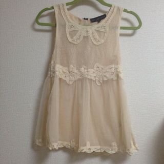 トップショップ(TOPSHOP)のTOPSHOPレースシフォンフレアタンク(カットソー(半袖/袖なし))