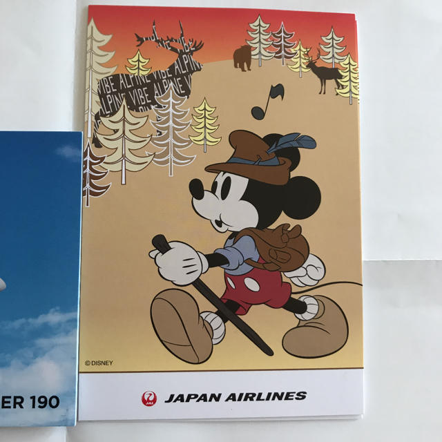 JAL(日本航空)(ジャル(ニホンコウクウ))のJAL ハガキセット ミッキー エンタメ/ホビーのコレクション(ノベルティグッズ)の商品写真