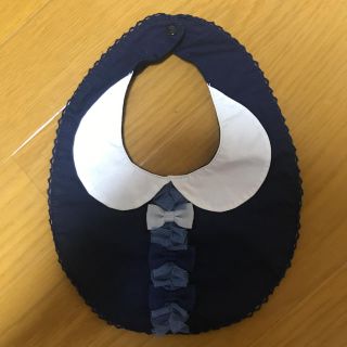 プチバトー(PETIT BATEAU)の未使用panpantutuスタイ リボン(ベビースタイ/よだれかけ)