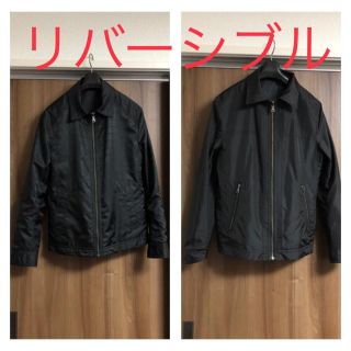 バーバリーブラックレーベル(BURBERRY BLACK LABEL)のメンズ☆リバーシブル☆ウィンドブレーカー☆サイズM☆ブラック☆バーバリーチェック(ナイロンジャケット)