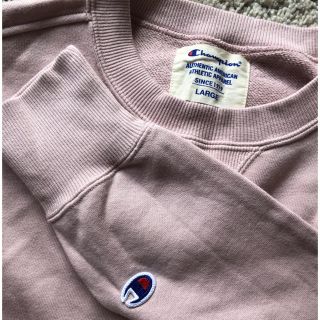 チャンピオン(Champion)のchampion crew neck チャンピオン トレーナー ピンク 美品(スウェット)