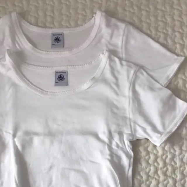 PETIT BATEAU(プチバトー)のラスト 16ans/ポワンココット半袖Ｔシャツ２枚組 キッズ/ベビー/マタニティのキッズ服女の子用(90cm~)(Tシャツ/カットソー)の商品写真